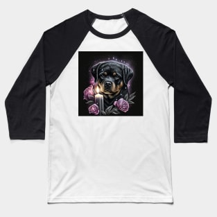 Gothic Rottweiler Baseball T-Shirt